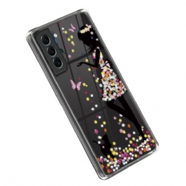 Deksel Til Samsung Galaxy S23 5G Sømløs Blomsterjente