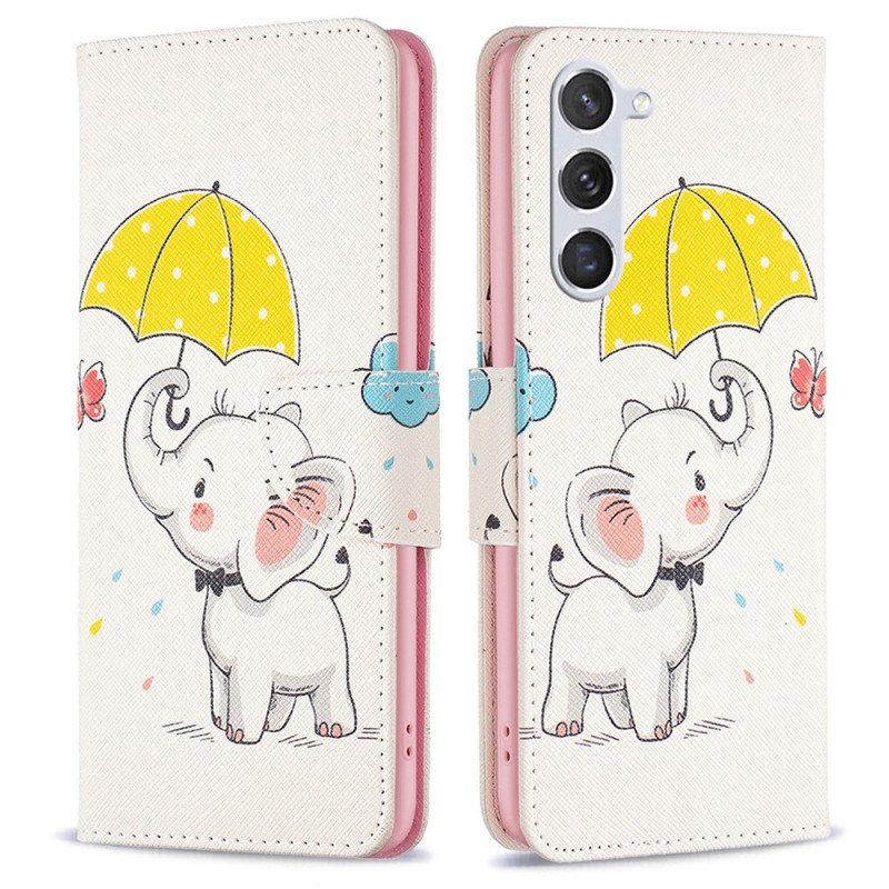 Folio Deksel Til Samsung Galaxy S23 5G Baby Elefant