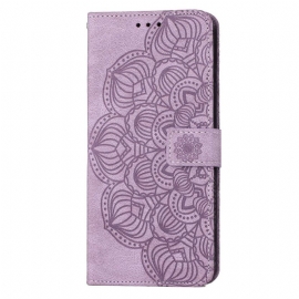 Folio Deksel Til Samsung Galaxy S23 5G Med Kjede Strappy Mandala