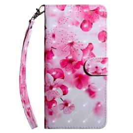 Lærdeksel Til Samsung Galaxy S23 5G Med Kjede Strappy Floral