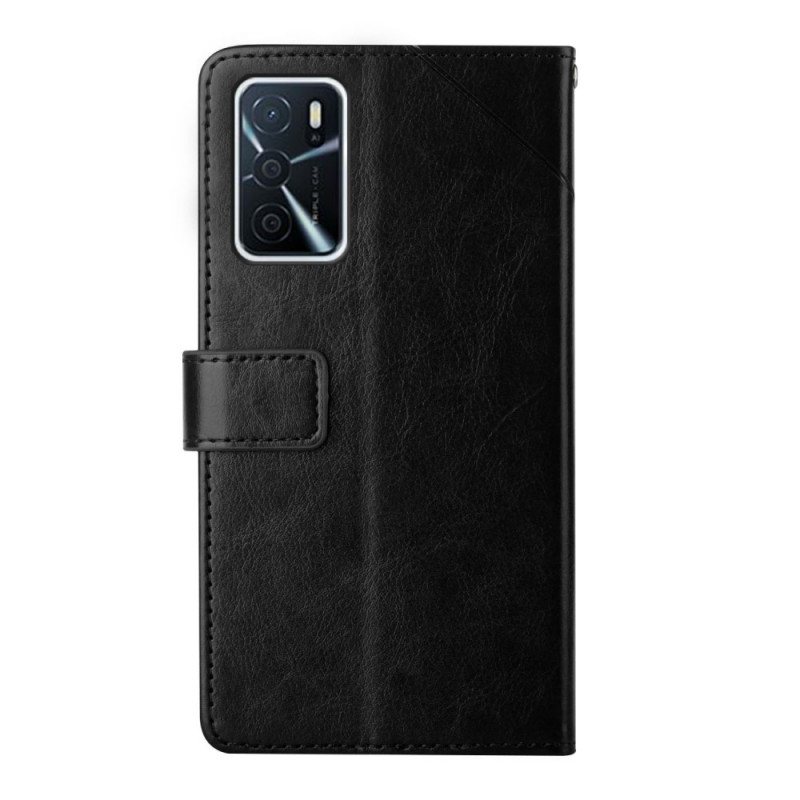 Folio Deksel Til Oppo A16 / A16s Stil Leather Geo Y Design