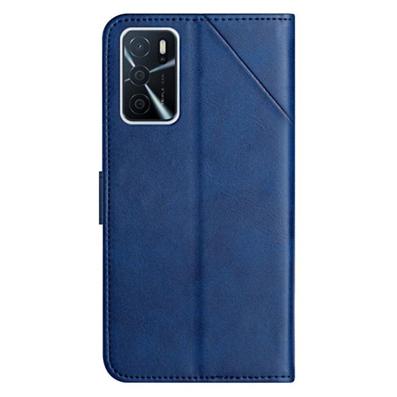 Folio Deksel Til Oppo A16 / A16s X Design Geo Leather Style