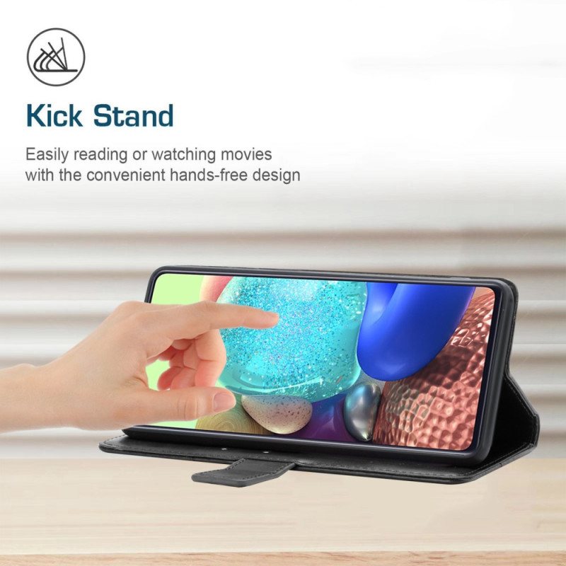 Folio Deksel Til Samsung Galaxy S23 Ultra 5G Med Kjede Y Strappy Design