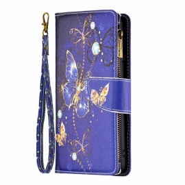 Lærdeksel Til Samsung Galaxy S23 Ultra 5G Lommebok Lærdeksel Butterflies Lommebok
