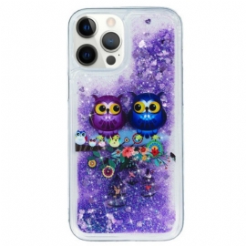 Deksel Til iPhone 15 Pro Glitter Par Ugler