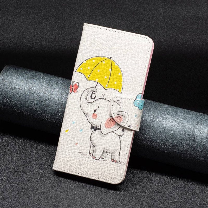 Folio Deksel Til Xiaomi Redmi 10C Elefant Paraply