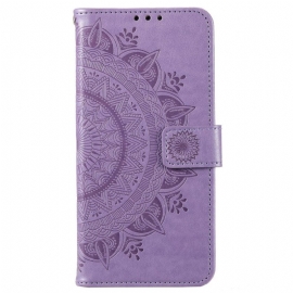 Folio Deksel Til Xiaomi Redmi 10C Mandala Sun Med Snor