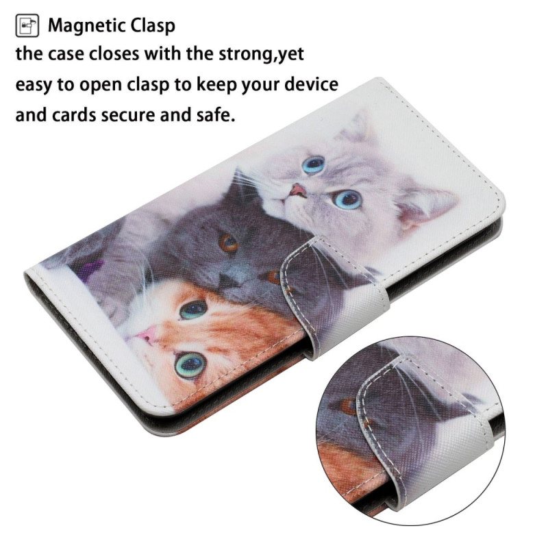 Folio Deksel Til Xiaomi Redmi 10C Med Kjede Bare Thong Cats