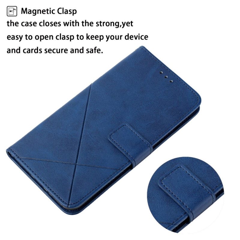 Folio Deksel Til Xiaomi Redmi 10C X Design Geo Leather Style