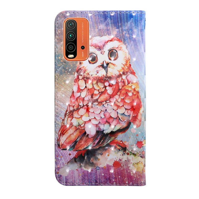 Folio Deksel Til Xiaomi Redmi 9T Lys Flekk Germain The Owl