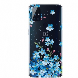 Deksel Til OnePlus Nord N10 Blå Blomster