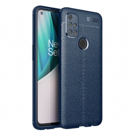 Deksel Til OnePlus Nord N10 Dobbel Linje Litchi Leather Effect