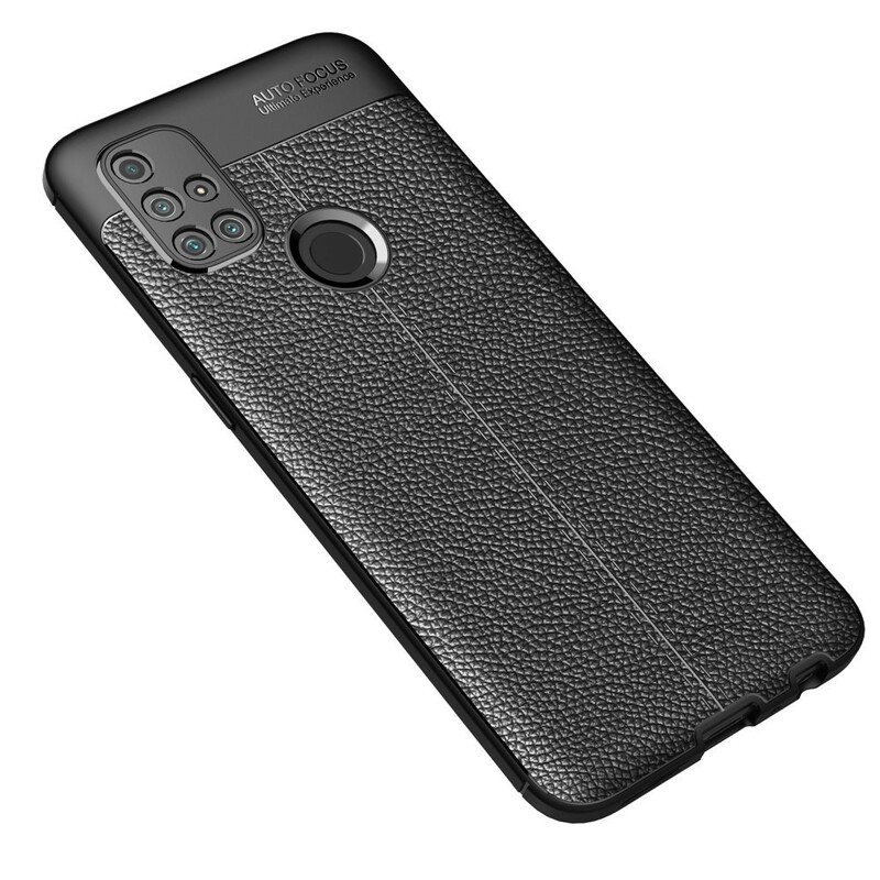 Deksel Til OnePlus Nord N10 Dobbel Linje Litchi Leather Effect