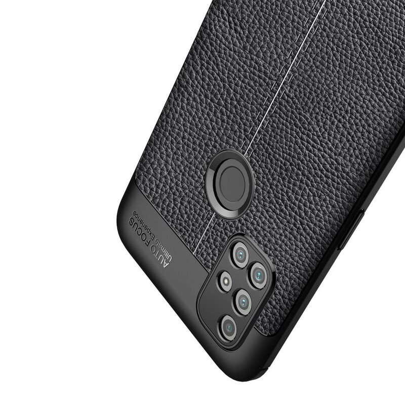 Deksel Til OnePlus Nord N10 Dobbel Linje Litchi Leather Effect