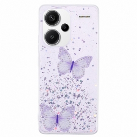 Deksel Xiaomi Redmi Note 13 Pro Plus 5g Glittersommerfugler Beskyttelse Deksel