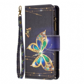 Folio Deksel Xiaomi Redmi Note 13 Pro Plus 5g Rhinestone Butterflies Wallet