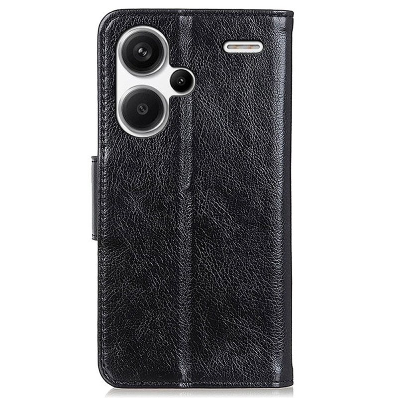 Folio Deksel Xiaomi Redmi Note 13 Pro Plus 5g Splitt Nappa Skinn