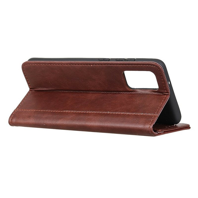 Beskyttelse Deksel Til Samsung Galaxy S20 FE Folio Deksel Klassisk Split Litchi Leather