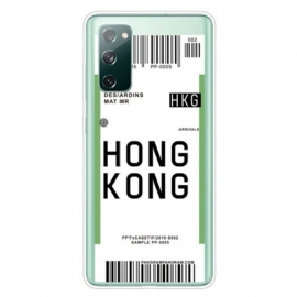Deksel Til Samsung Galaxy S20 FE Boardingkort Til Hong Kong