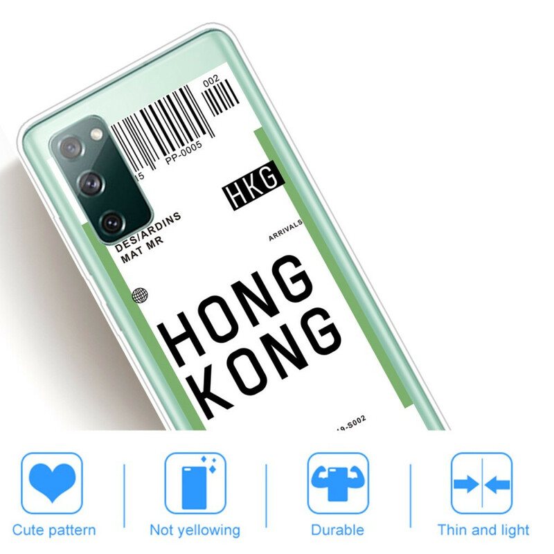 Deksel Til Samsung Galaxy S20 FE Boardingkort Til Hong Kong