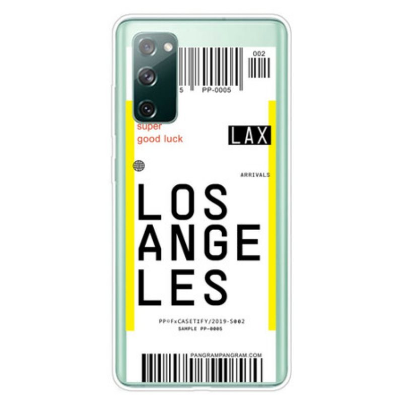 Deksel Til Samsung Galaxy S20 FE Boardingkort Til Los Angeles