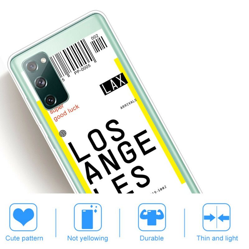 Deksel Til Samsung Galaxy S20 FE Boardingkort Til Los Angeles