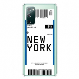 Deksel Til Samsung Galaxy S20 FE Boardingkort Til New York