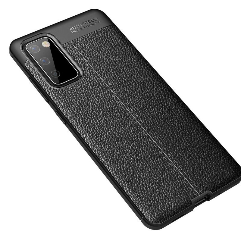 Deksel Til Samsung Galaxy S20 FE Dobbel Linje Litchi Leather Effect