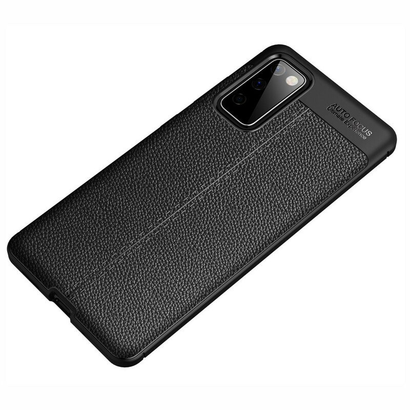 Deksel Til Samsung Galaxy S20 FE Dobbel Linje Litchi Leather Effect