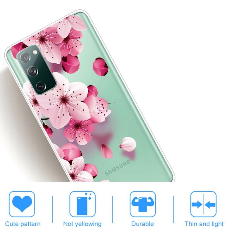 Deksel Til Samsung Galaxy S20 FE Små Rosa Blomster