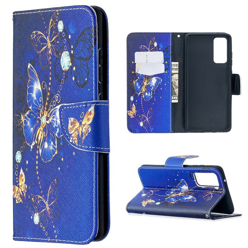 Folio Deksel Til Samsung Galaxy S20 FE Butterflies Kings