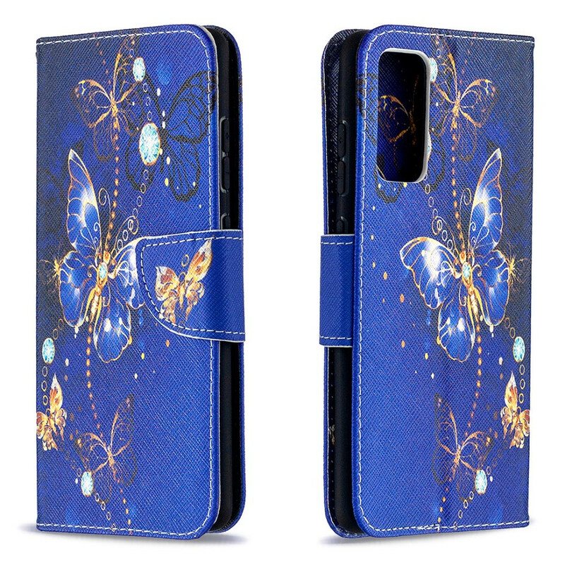 Folio Deksel Til Samsung Galaxy S20 FE Butterflies Kings