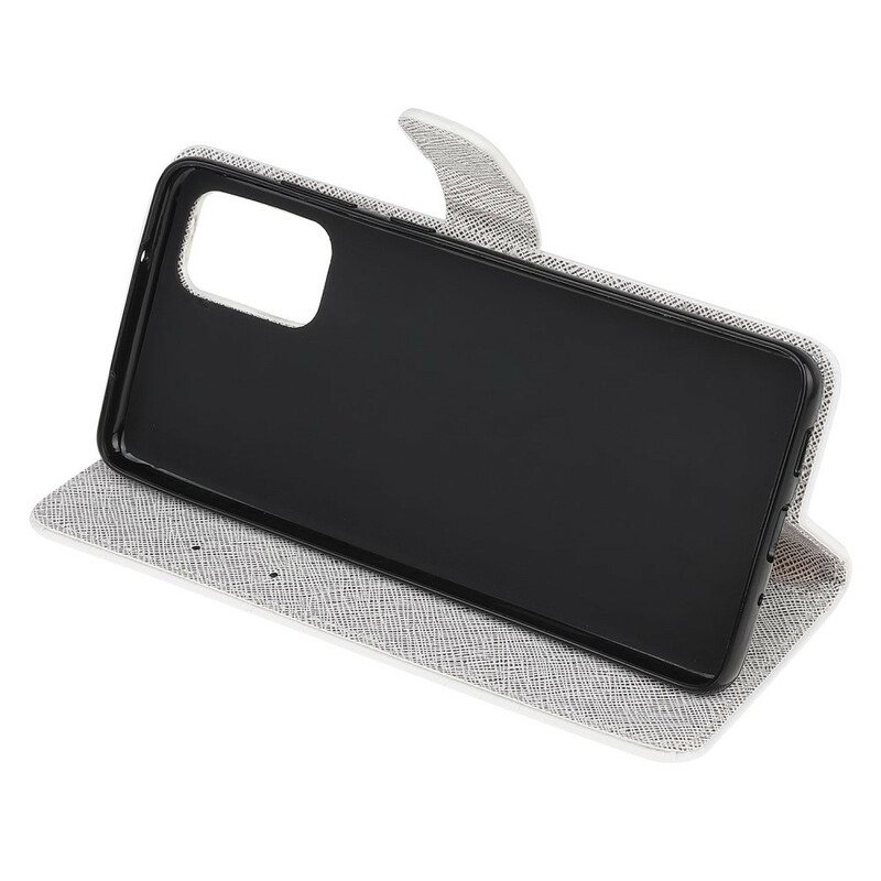 Folio Deksel Til Samsung Galaxy S20 FE Med Kjede Strappy Diamond Sommerfugler