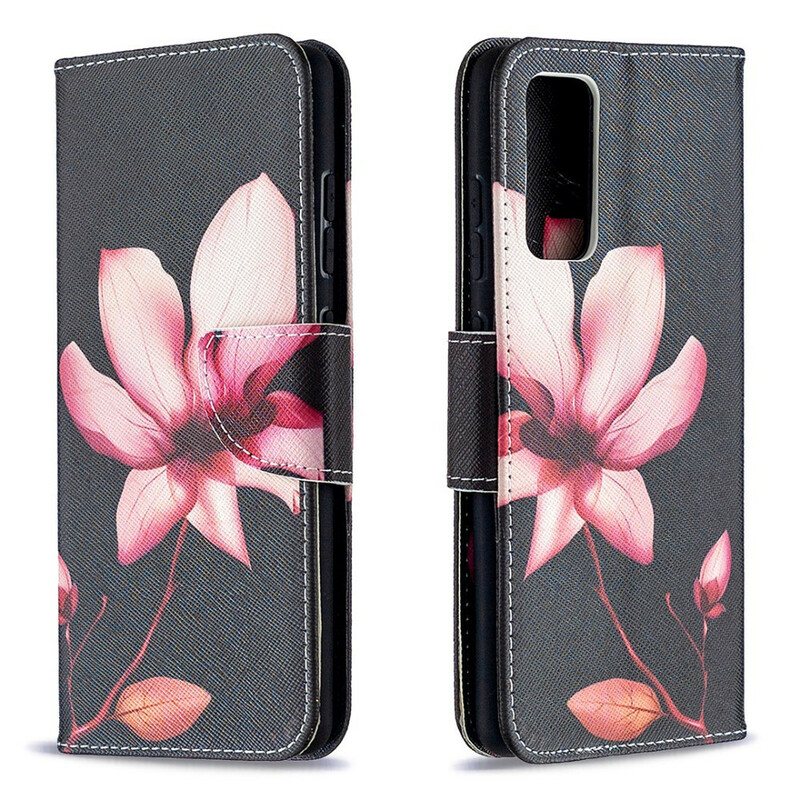 Folio Deksel Til Samsung Galaxy S20 FE Rosa Blomst