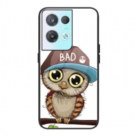 Deksel Til Oppo Reno 8 Pro Bad Owl Herdet Glass