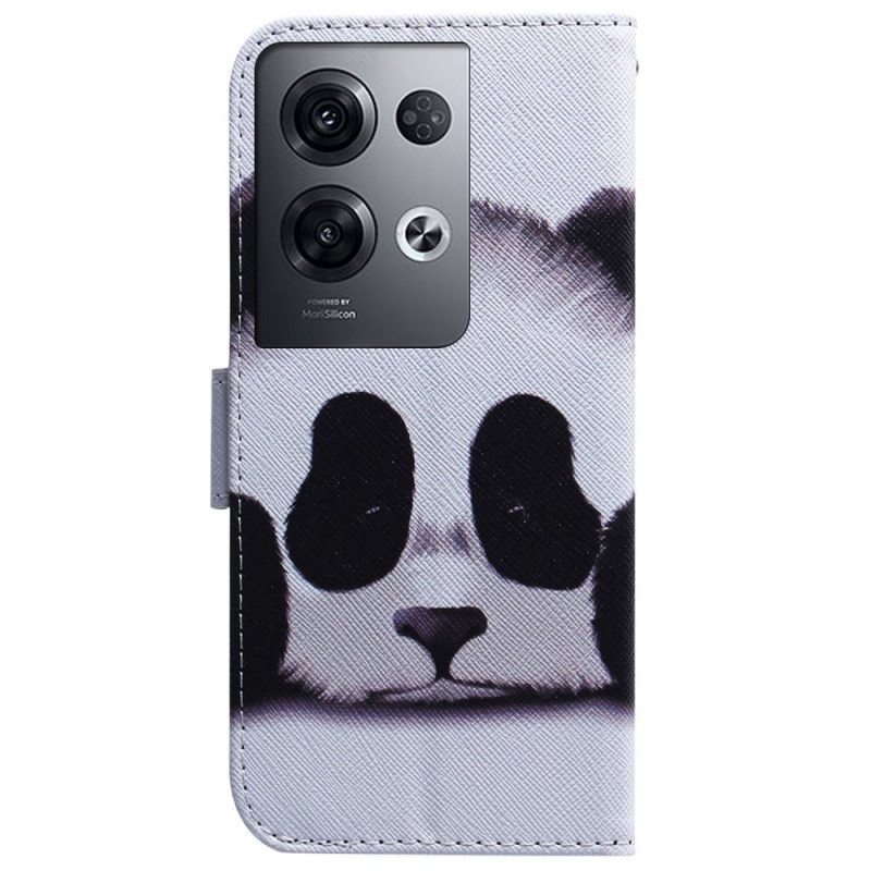 Folio Deksel Til Oppo Reno 8 Pro Med Kjede Strappy Owls Maleri