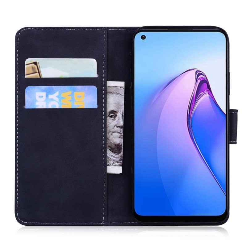 Folio Deksel Til Oppo Reno 8 Pro Tiger Fotavtrykk