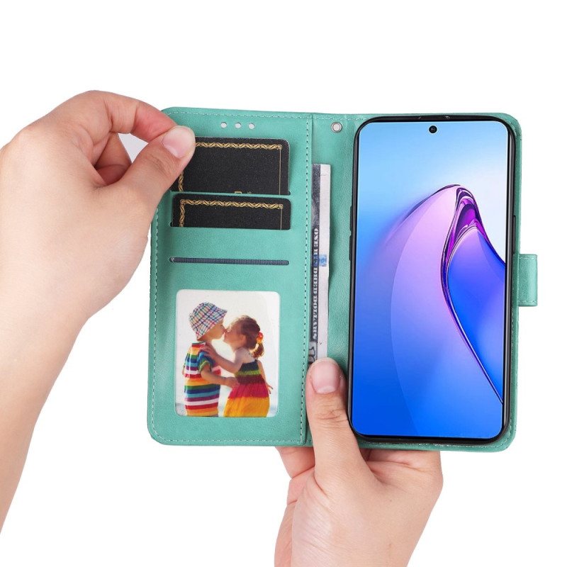 Lærdeksel Til Oppo Reno 8 Pro Med Kjede Strappy Solsikke