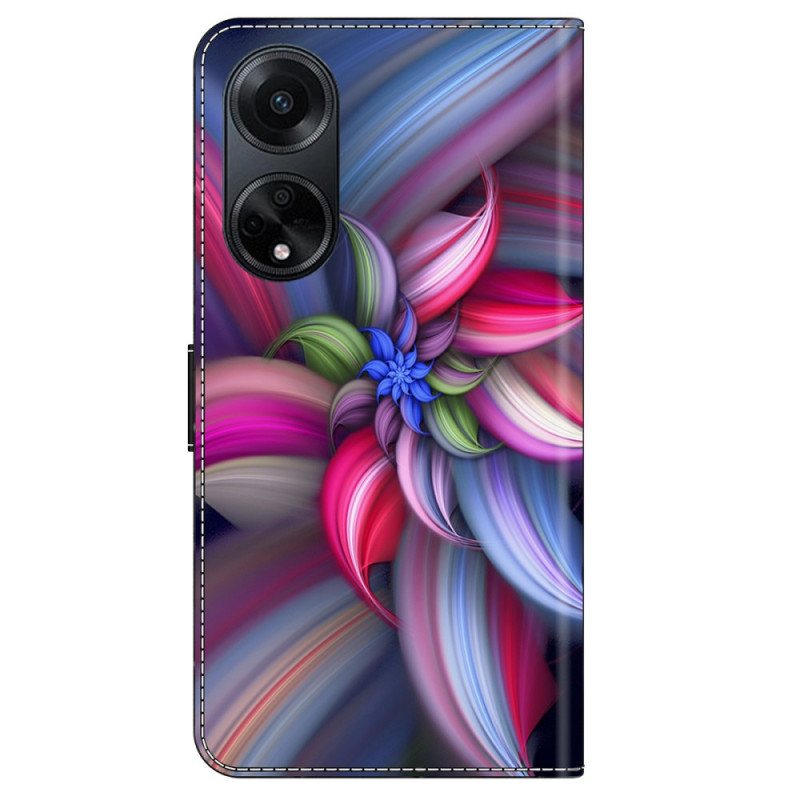 Folio Deksel Oppo A98 5g Fargerike Blomster