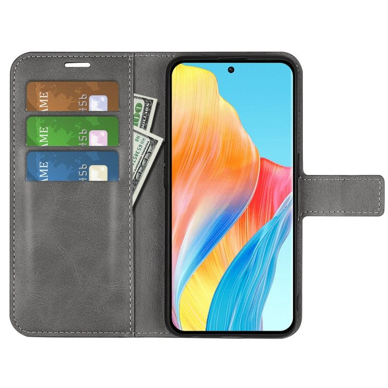 Folio Deksel Oppo A98 5g Skinnstil