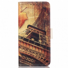 Folio Deksel Til Samsung Galaxy A03 Eiffeltårnet Om Høsten