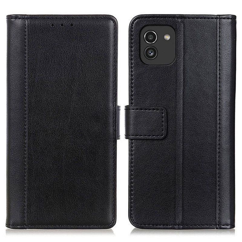 Folio Deksel Til Samsung Galaxy A03 Stil Leather Elegance