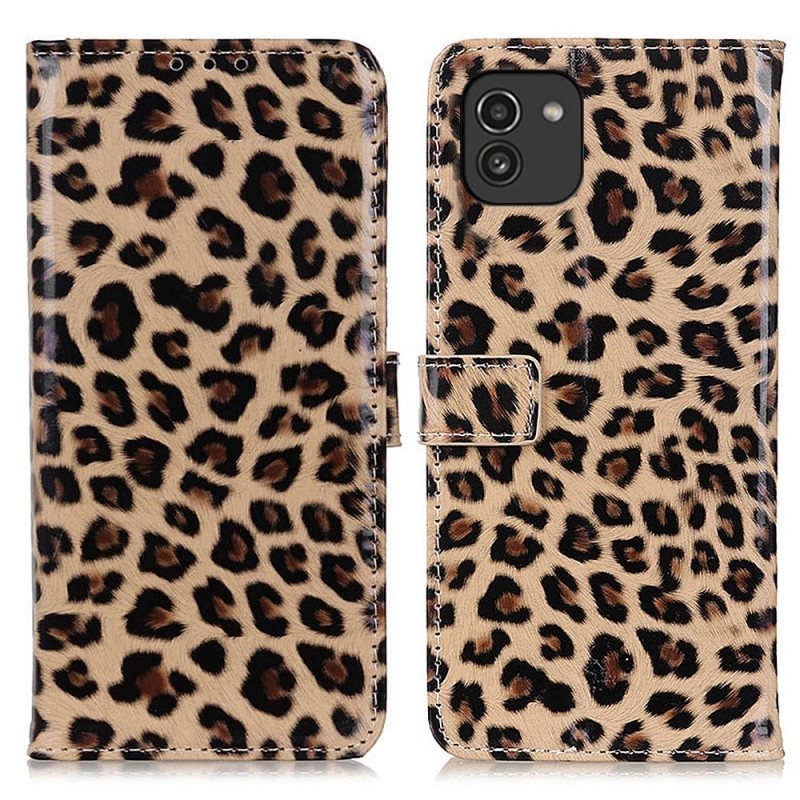 Lærdeksel Til Samsung Galaxy A03 Leopard