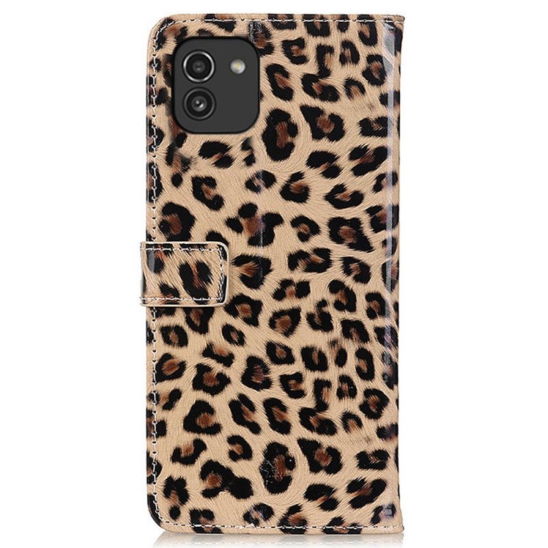 Lærdeksel Til Samsung Galaxy A03 Leopard