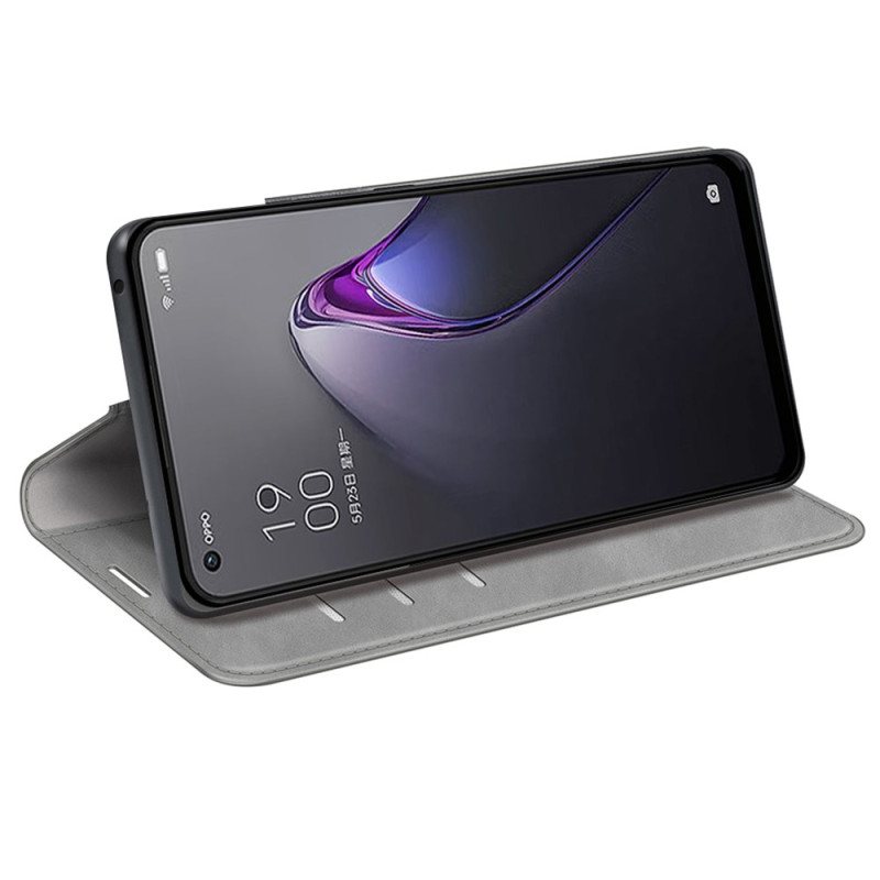 Beskyttelse Deksel Til Oppo Reno 8 Folio Deksel Klassisk Design