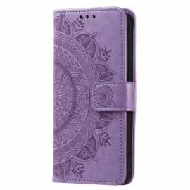 Folio Deksel Til Oppo Reno 8 Med Kjede Strappy Sun Mandala