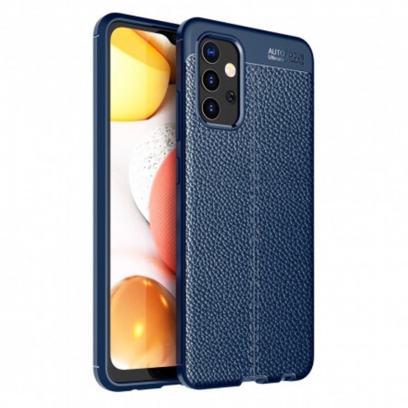 Deksel Til Samsung Galaxy A32 Dobbel Linje Litchi Leather Effect