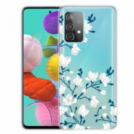 Deksel Til Samsung Galaxy A32 Hvite Blomster