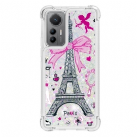 Deksel Til Xiaomi 12 Lite Eiffeltårnets Paljetter