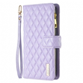 Lærdeksel Til Xiaomi 12 Lite Med Kjede Binfen Color Style Quilted Strappy